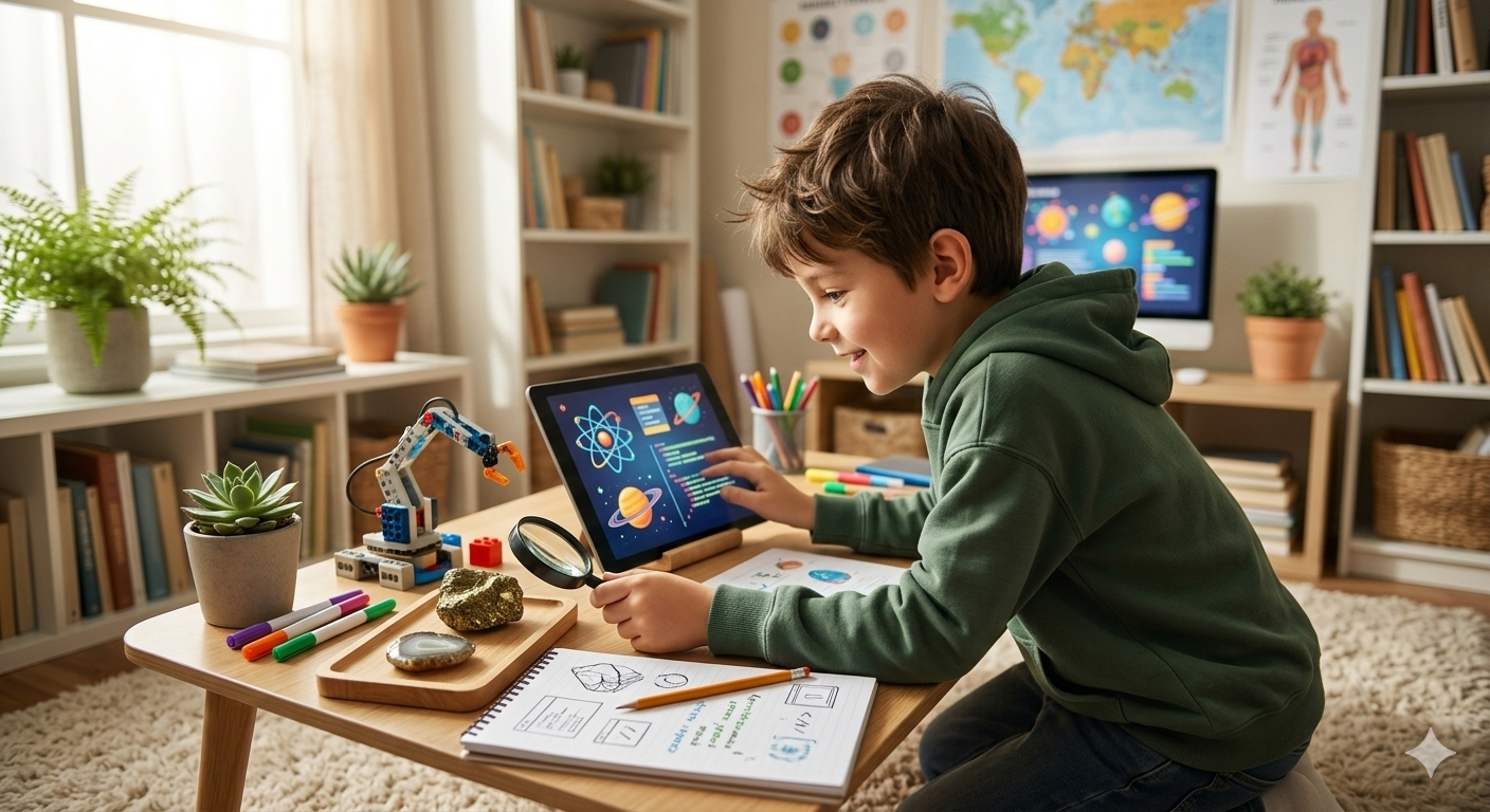 من التلقين إلى التمكين: 5 استراتيجيات تجعل طفلك عاشقاً للتعلم الذاتي